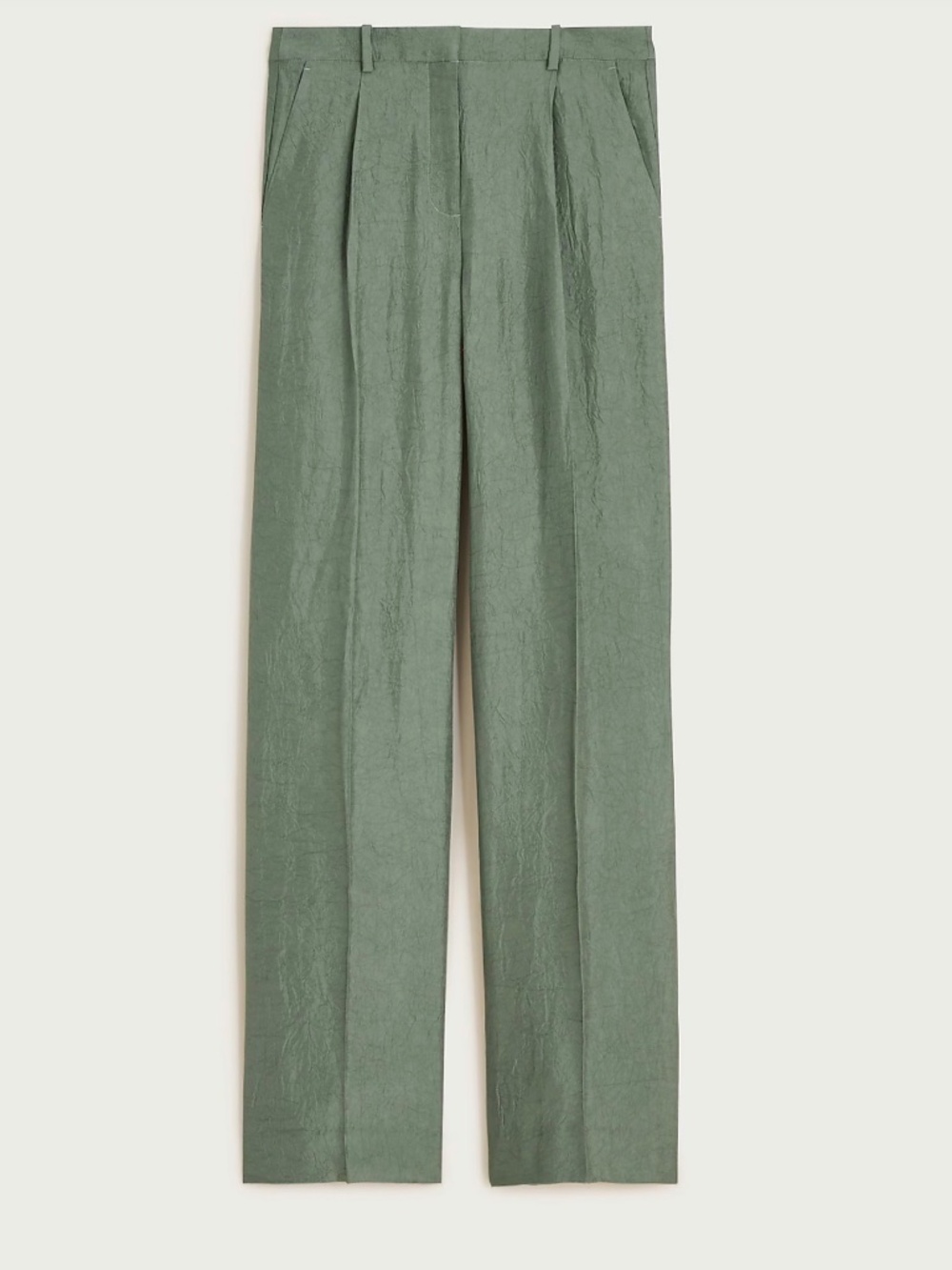J.Crew Essential Wide Leg Pant in Crinkled Satin